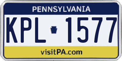 PA license plate KPL1577
