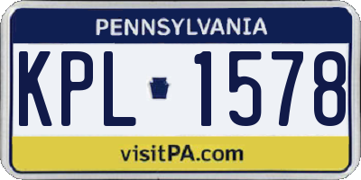 PA license plate KPL1578