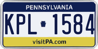 PA license plate KPL1584