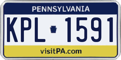 PA license plate KPL1591
