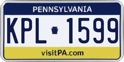 PA license plate KPL1599