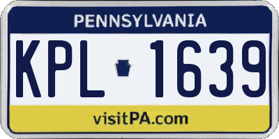PA license plate KPL1639