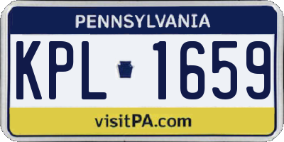 PA license plate KPL1659