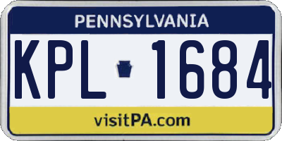 PA license plate KPL1684
