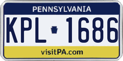 PA license plate KPL1686