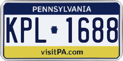 PA license plate KPL1688