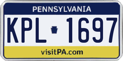 PA license plate KPL1697