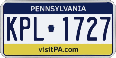 PA license plate KPL1727