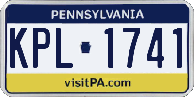 PA license plate KPL1741