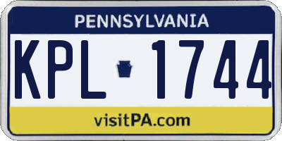PA license plate KPL1744