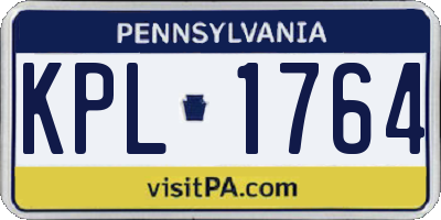 PA license plate KPL1764
