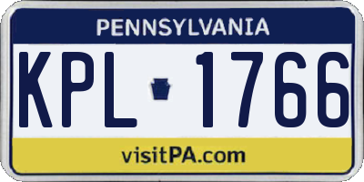 PA license plate KPL1766