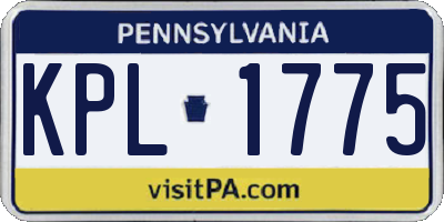 PA license plate KPL1775