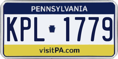 PA license plate KPL1779