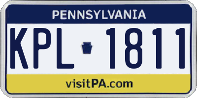 PA license plate KPL1811