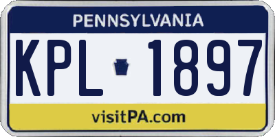 PA license plate KPL1897