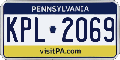 PA license plate KPL2069