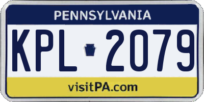 PA license plate KPL2079