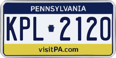 PA license plate KPL2120