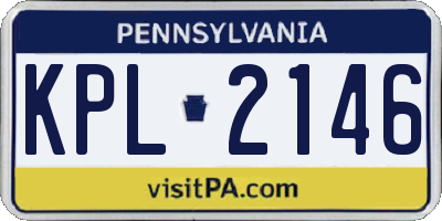 PA license plate KPL2146