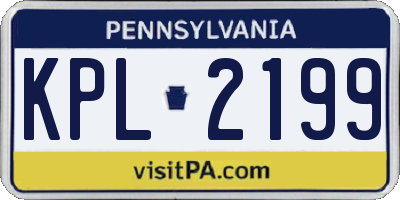 PA license plate KPL2199