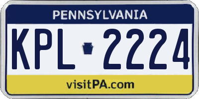 PA license plate KPL2224