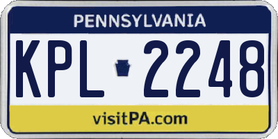 PA license plate KPL2248
