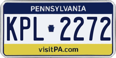 PA license plate KPL2272