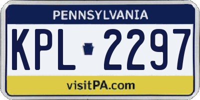 PA license plate KPL2297
