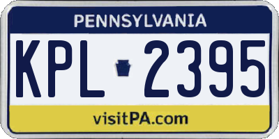 PA license plate KPL2395