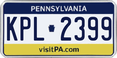 PA license plate KPL2399