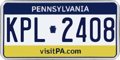 PA license plate KPL2408