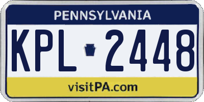 PA license plate KPL2448