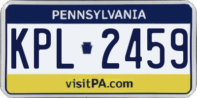 PA license plate KPL2459
