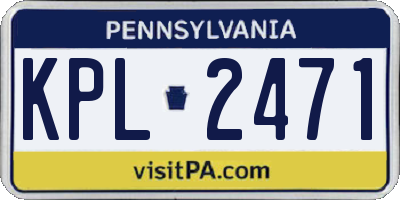 PA license plate KPL2471