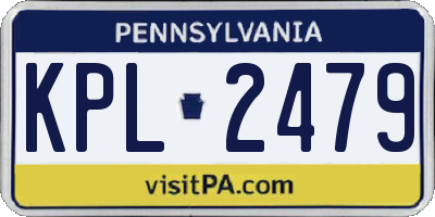 PA license plate KPL2479
