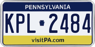 PA license plate KPL2484