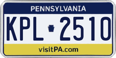 PA license plate KPL2510