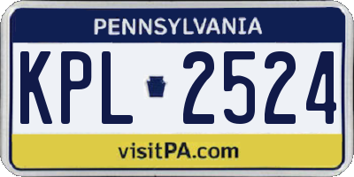 PA license plate KPL2524