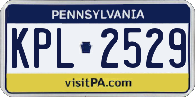 PA license plate KPL2529