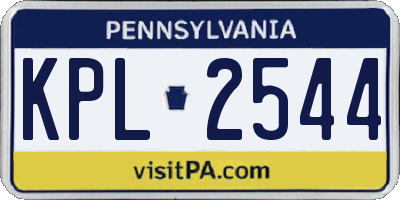 PA license plate KPL2544