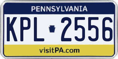 PA license plate KPL2556