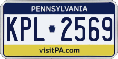 PA license plate KPL2569