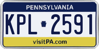 PA license plate KPL2591