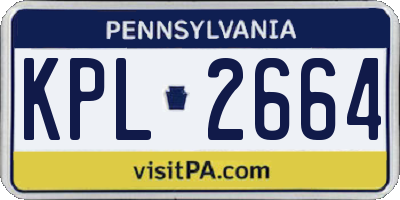 PA license plate KPL2664
