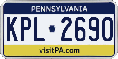 PA license plate KPL2690