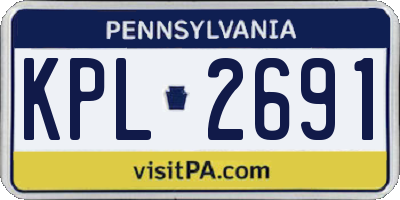 PA license plate KPL2691
