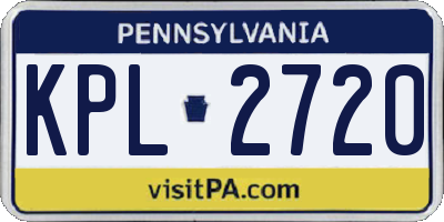 PA license plate KPL2720