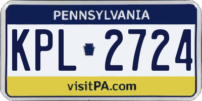 PA license plate KPL2724
