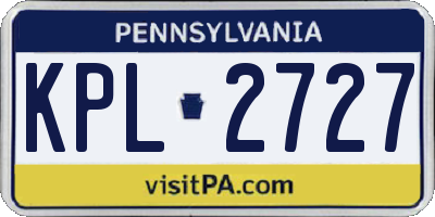 PA license plate KPL2727